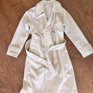 Abercrombie vegan trench coat, light taupe SKU 653898743